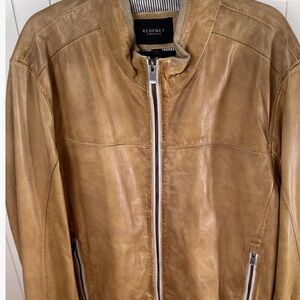 Regency Men's Tan Leather Jacket